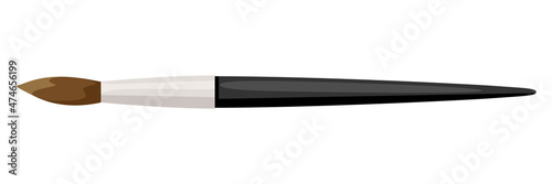 Illustration of paintbrush. Painter tool and material. Art supply for creativity.