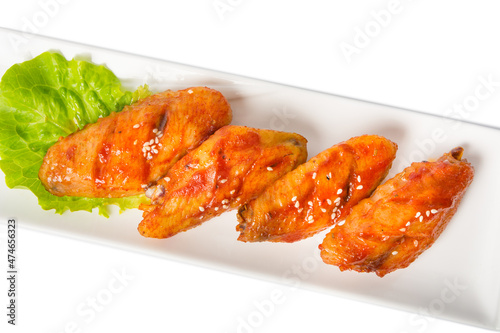 A plate of Orleans grilled chicken wings