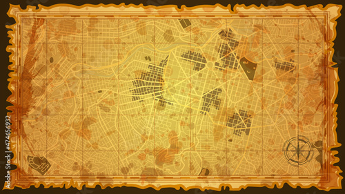 design art vintage map city brazill