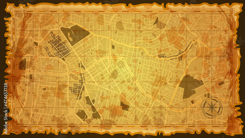 map vintage porty Alegre