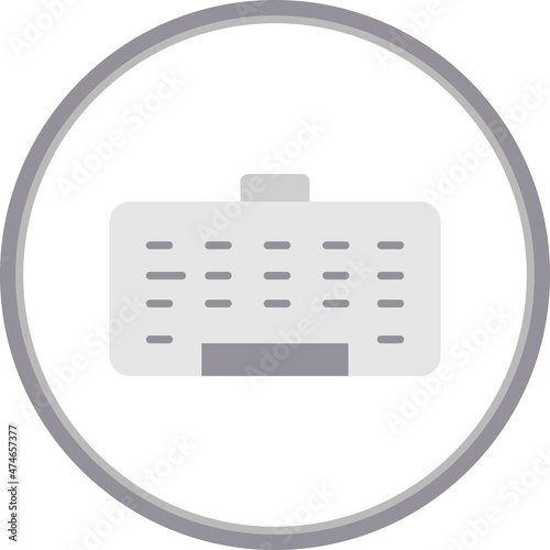 Keyboard Flat Circle Vector Icon Design