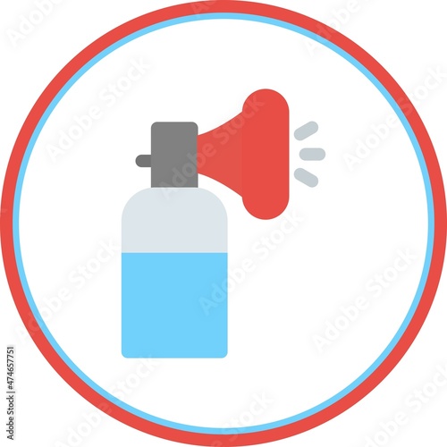 Air Horn Flat Circle Vector Icon Design photo