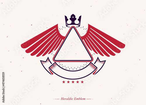 Graphic winged emblem compo...
