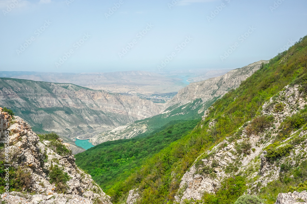 Fototapeta premium Picturesque landscape of Sulak canyon in Dagestan