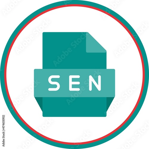 Sen Flat Circle Vector Icon Design
