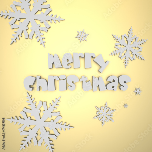 Render the words Merry Christmas on a plain background