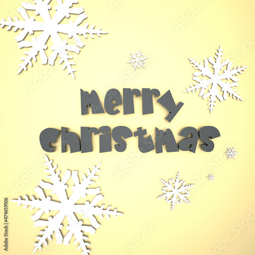 Render the words Merry Christmas on a plain background