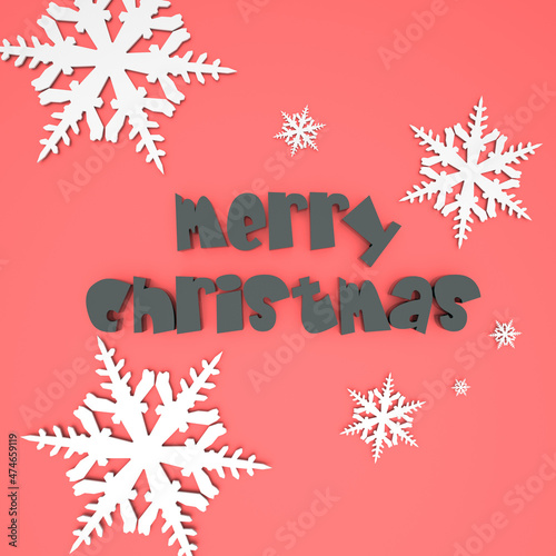 Render the words Merry Christmas on a plain background