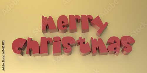 Render the words Merry Christmas on a plain background