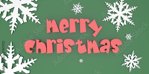 Render the words Merry Christmas on a plain background