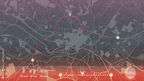 design art gps infographic map city of Leeds
