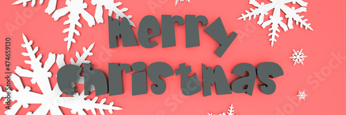 Render the words Merry Christmas on a plain background