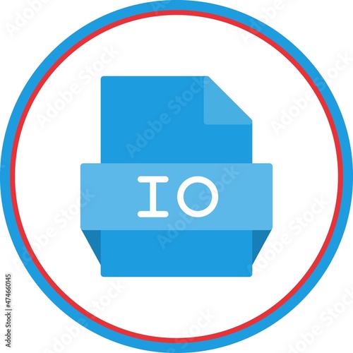 Io Flat Circle Vector Icon Design