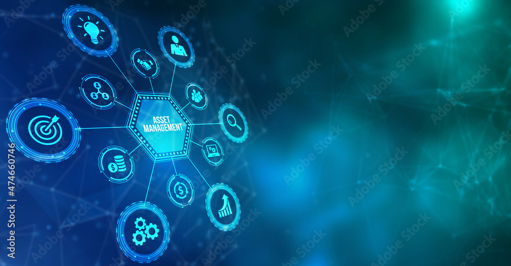 Internet, business, Technology and network concept. Asset management. 3d illustration. Internet, business, Technology and network concept. Asset management. 3d illustration.