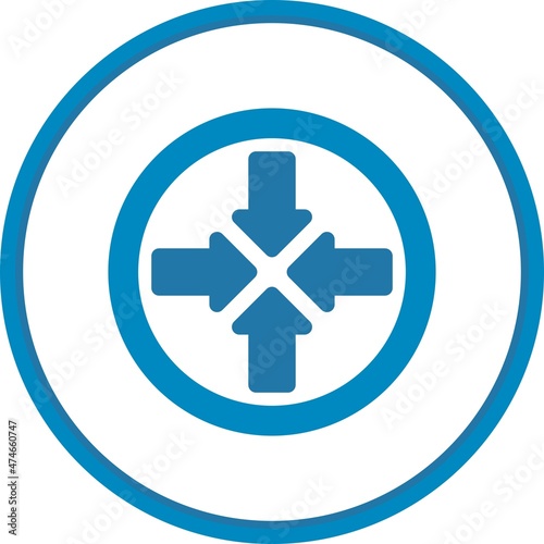 Directions Flat Circle Vector Icon Design