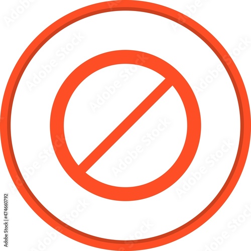 Prohibition Flat Circle Vector Icon Design