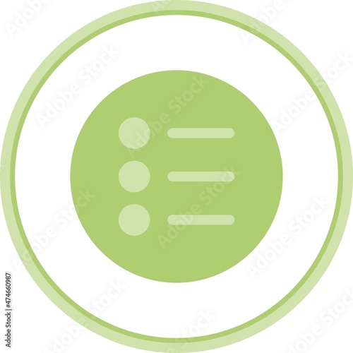Menu Flat Circle Vector Icon Design