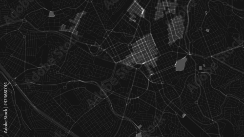 black and white map city of Campinas