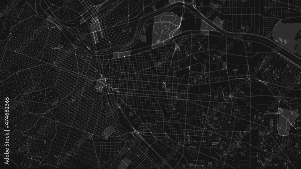 black and white map city of el pasa - obrazy, fototapety, plakaty 