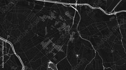 black and white map city of San Paulo