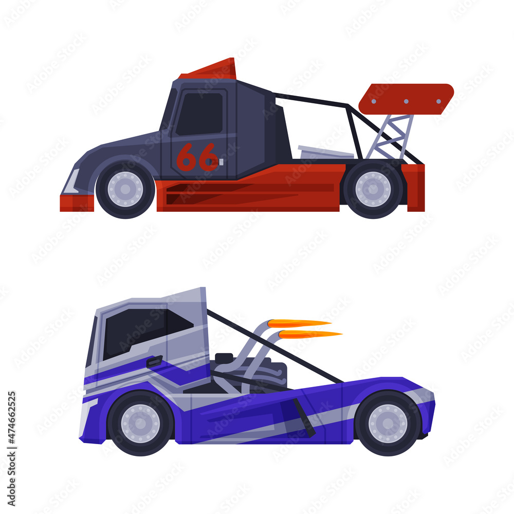 custom made wallpaper toronto digitalRacing Turbo Truck Driving with High Speed Vector Set