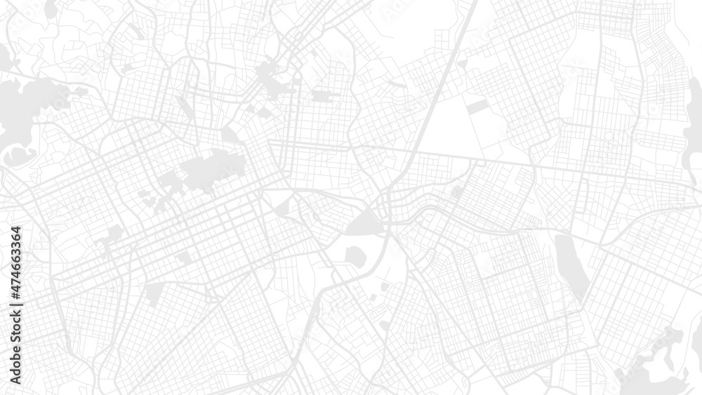 Digital web white map of Curtiba