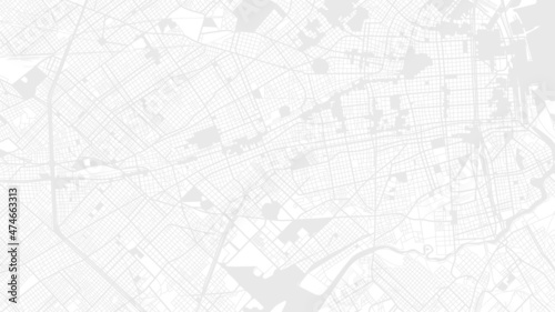 Digital web white map of Buenos Aires