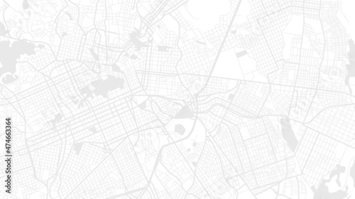 Digital web white map of Curtiba