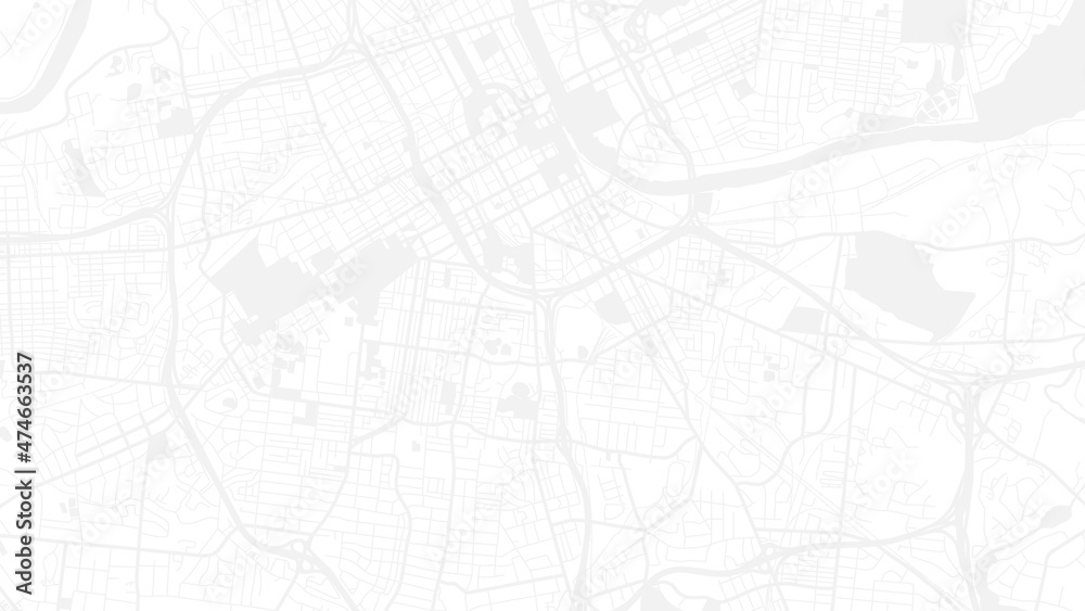 Digital web white map of Nashville