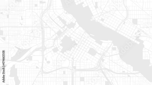 Digital web white map of mineapolis