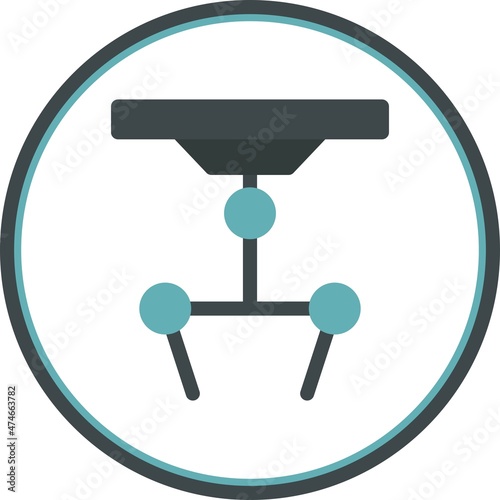 Robotic Flat Circle Vector Icon Design