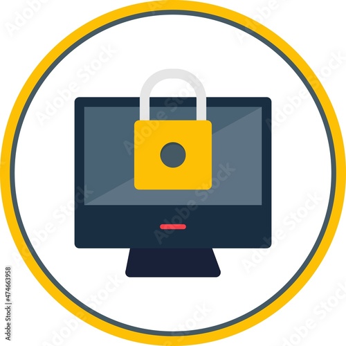 Blocked Flat Circle Vector Icon Design