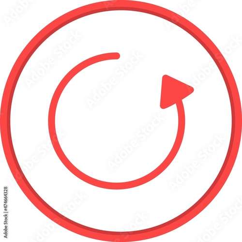 Redo Flat Circle Vector Icon Design
