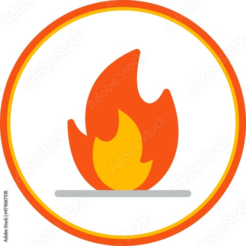 FireFlat Circle Vector Icon Design photo