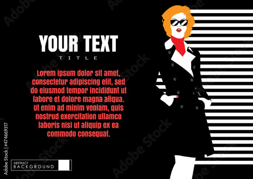 Fashion illustration in Pop art style. Vector illustration.