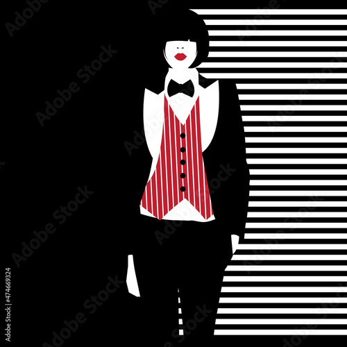 Fashion illustration in Pop art style. Vector illustration.