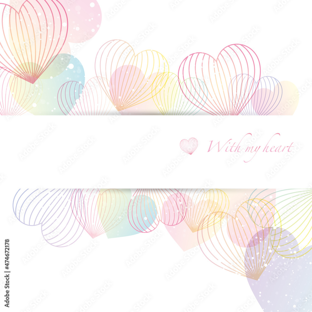 パステルカラーのハート形イラスト背景 Stock Vector Adobe Stock