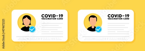 Vaccine certificate. Covid-19 vaccine. Green passport certificate. Electronic COVID-19 immunity passport. The vaccinated person using QR code for safe travelling during the pandemic.