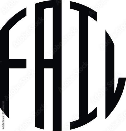 fail monogram logo concept
