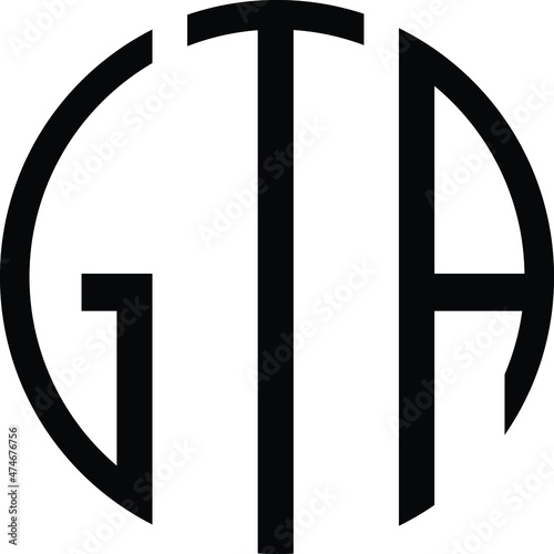gta monogram logo concept
