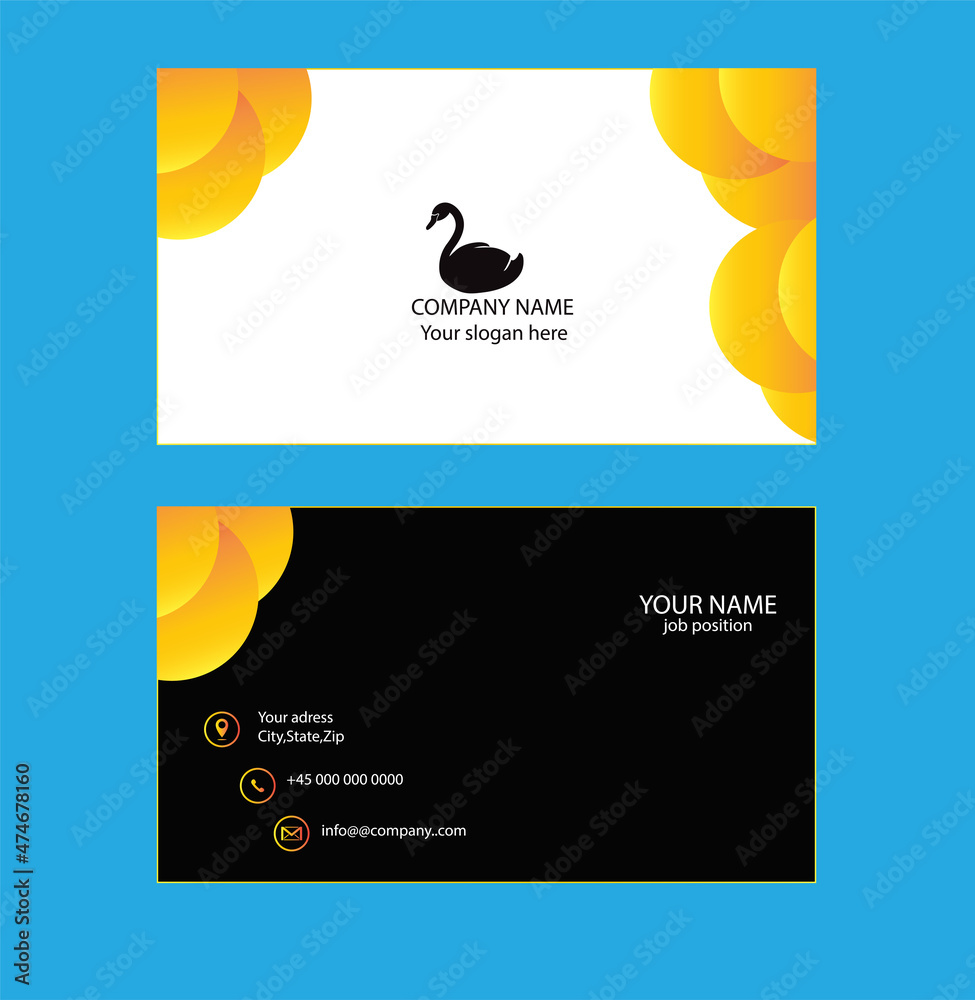 Naklejka premium minimal white business card template set