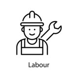 Labour vector Outline Icon Design illustration. Activities Symbol on White background EPS 10 File