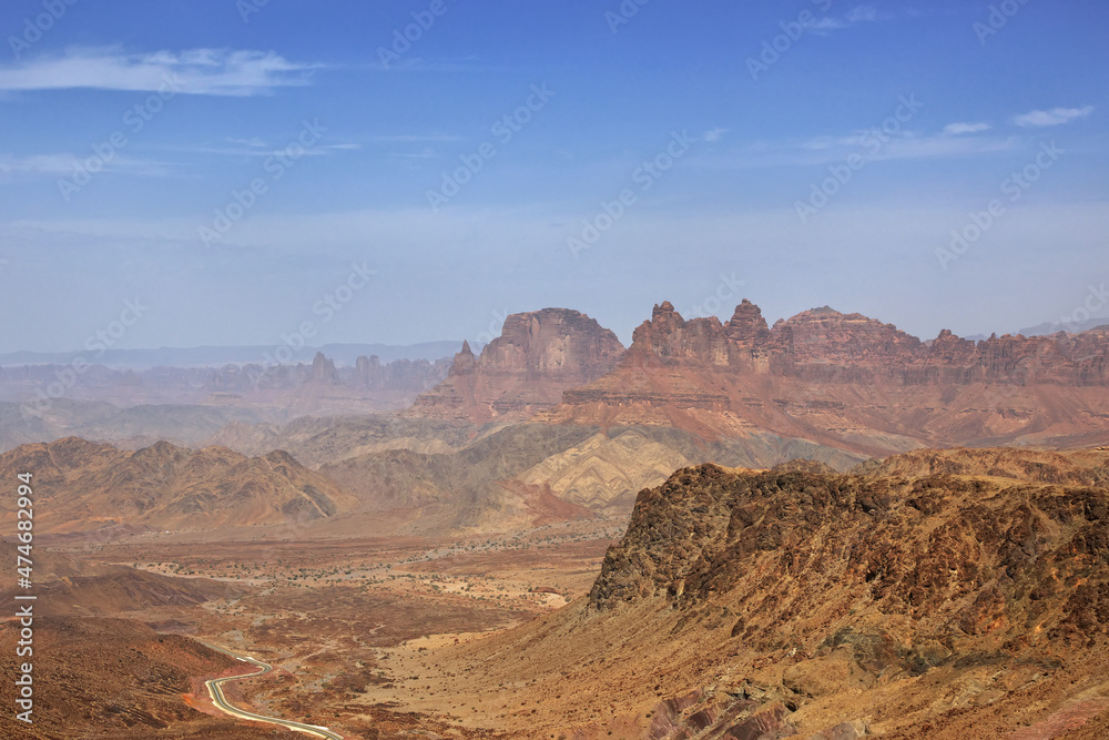 Naklejka premium Al Shaq Great Canyon, Saudi Arabia