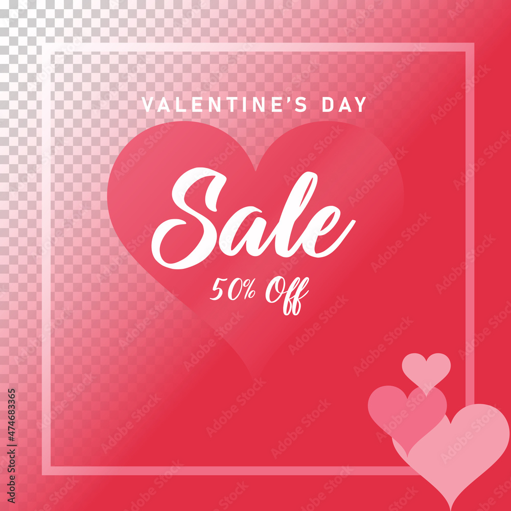 valentine day red and pink post design part fifty eight