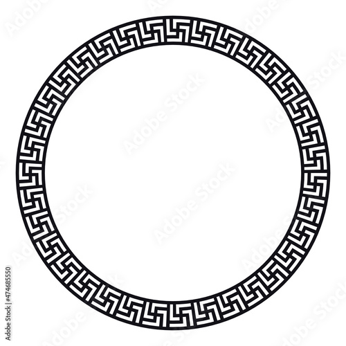 Greek frame on a white background, vector
