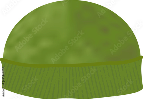 winter hat for military green camouflage coloring 