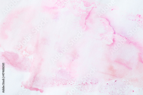 Fototapeta Naklejka Na Ścianę i Meble -  creative pastel pink aquarelle background with paint splashes