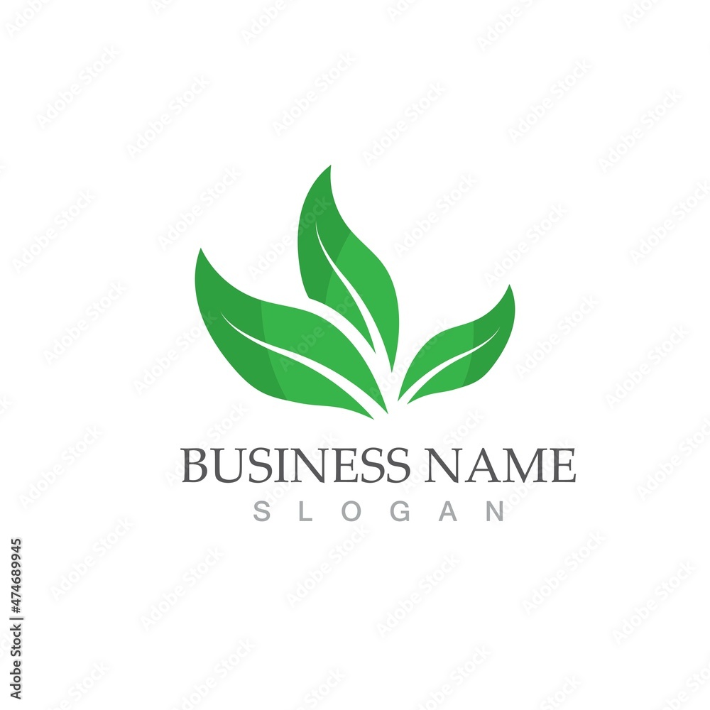 Logos of green Tree leaf ecology Logos of green Tree leaf ecology