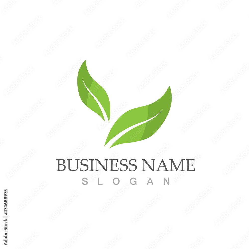 Logos of green Tree leaf ecology Logos of green Tree leaf ecology