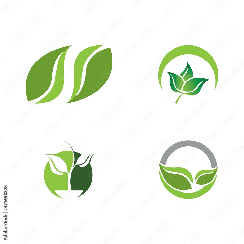 Logos of green Tree leaf ecology Logos of green Tree leaf ecology
